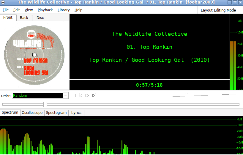 foobar2000 audio player screenshot